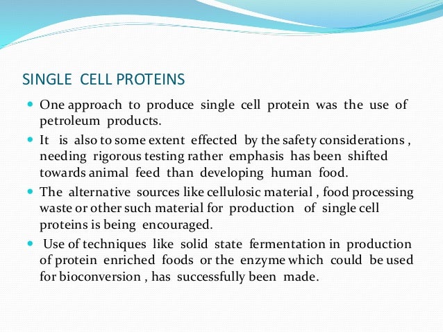 what is single cell protein pdf