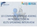 ielts speaking introduction questions pdf