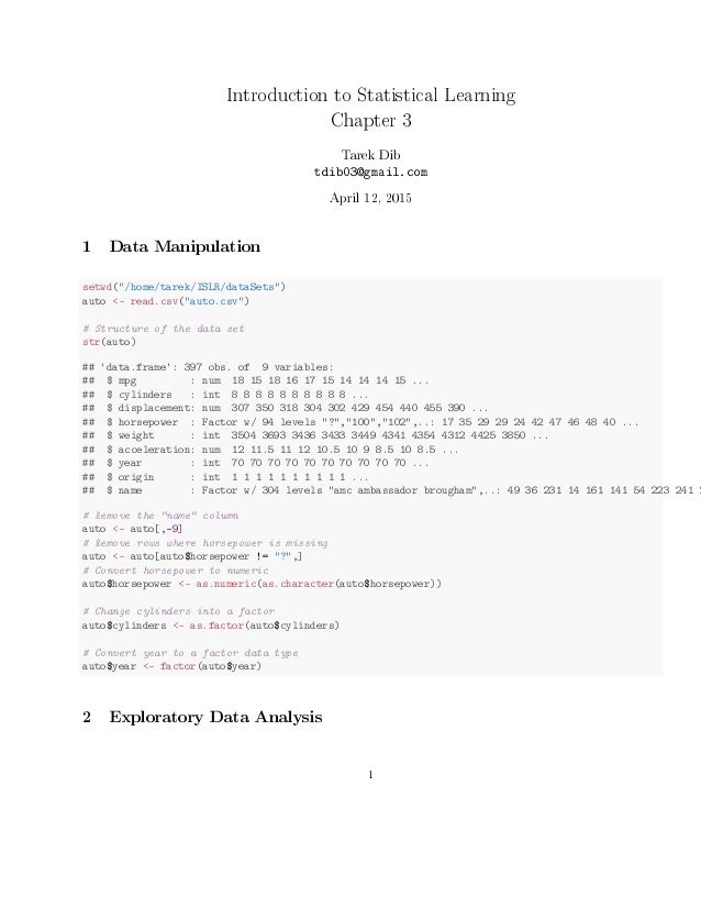 regression analysis in statistics pdf