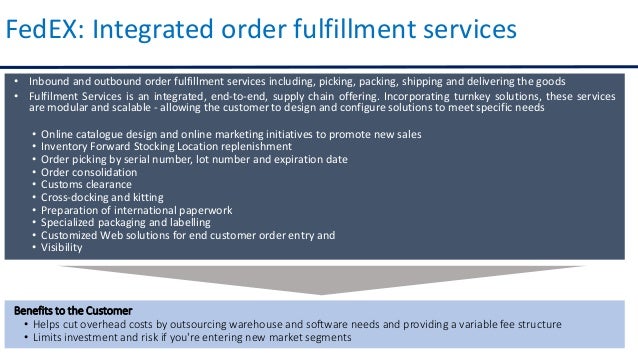 integrated logistics service of fedex pdf