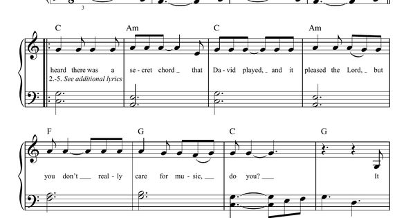hallelujah easy piano free pdf